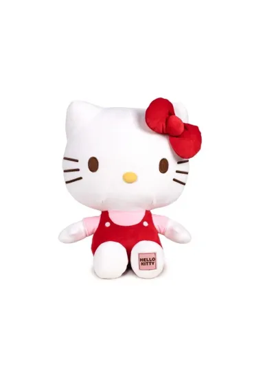 Hello Kitty. Plusz z naszywką 20cm czerwony