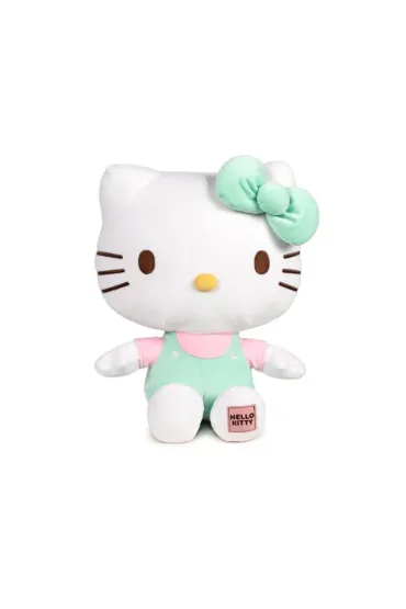 Hello Kitty. Plusz z naszywką 20cm zielony