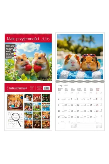 Kalendarz 2026 ścienny 30x30 Przyjemności HELMA