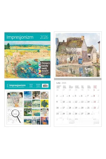 Kalendarz 2026 ścienny 30x30 Impresjonizm HELMA