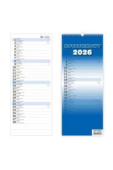 Kalendarz 2026 Slim notatnikowy HELMA