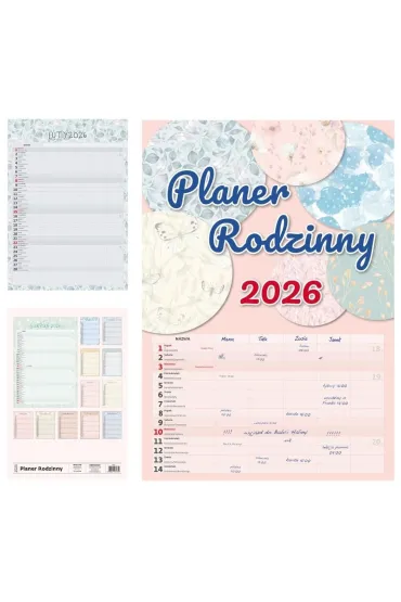 Kalendarz 2026 miesięczny Planer Rodzinny HELMA