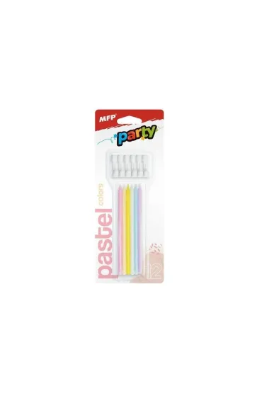 Świeczki do tortu pastel 12,5cm 12 szt
