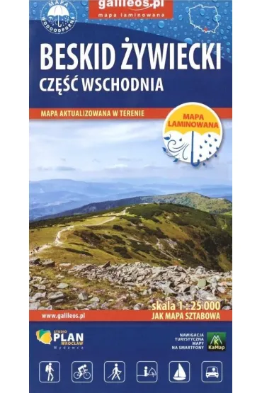 Mapa turystyczna - Beskid Żywiecki cz.wschodnia