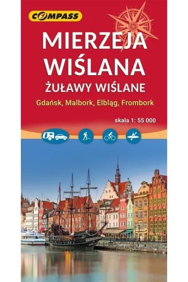 Mapa - Mierzeja Wiślana 1:55 000