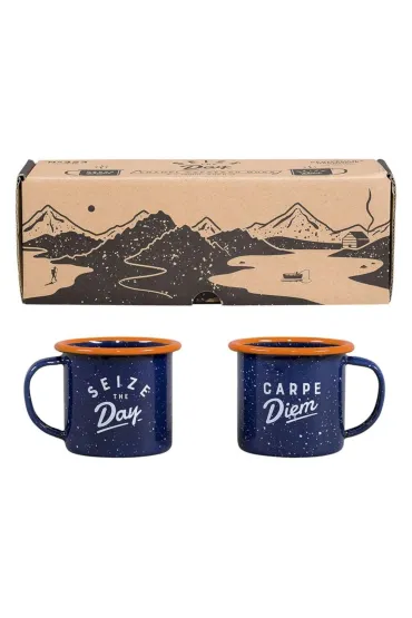 Kempingowy zestaw do espresso niebieski