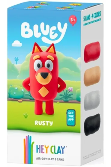 Hey Clay - Figurka Bluey Rusty + akcesoriami 5pak