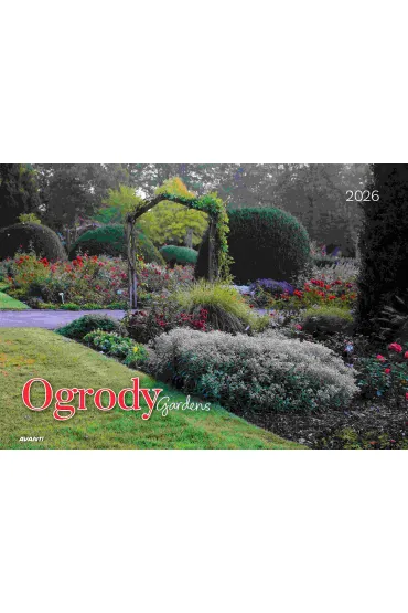 Kalendarz 2026 ścienny albumowy 28,5x20cm Ogrody