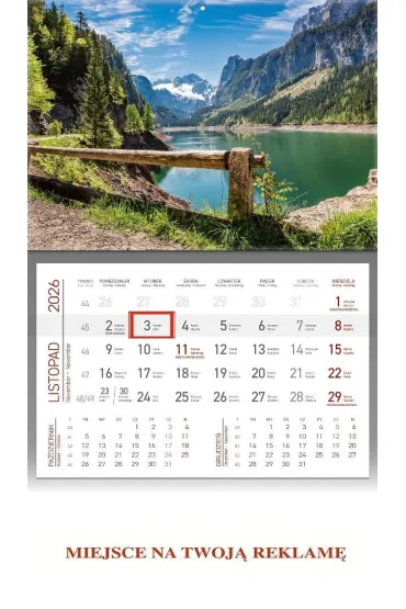 Kalendarz 2026 ścienny jednodzielny Górskie...