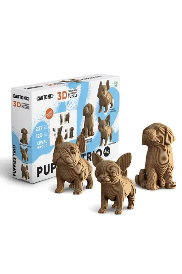 Cartonic 3d puzzle puppies trio