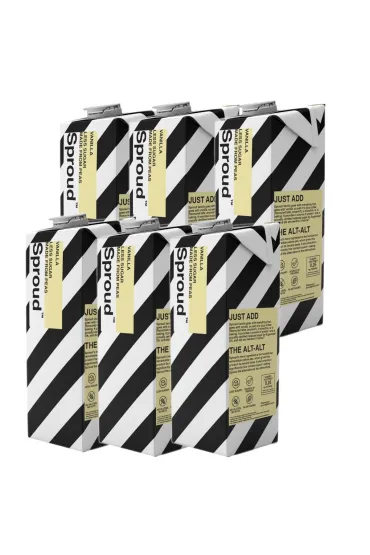 Napój roślinny z białka grochu o smaku waniliowym zestaw