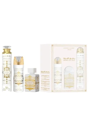 Zestaw Honor & Glory Badee Al Oud Woda perfumowana + Perfumy w sprayu + Odświeżacz powietrza