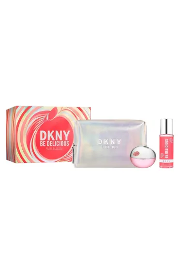 Zestaw dla kobiet Be Delicious Fresh Blossom Woda perfumowana + Mgiełka do ciała + Kosmetyczka