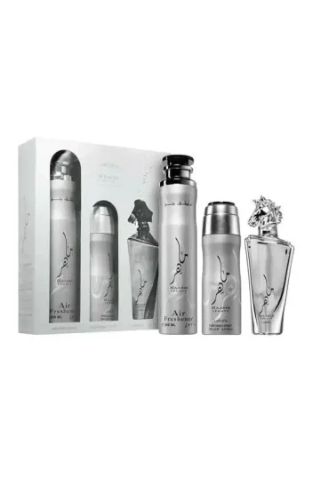 Zestaw dla mężczyzn Maahir Legacy Woda perfumowana + Perfumy w sprayu + Odświeżacz powietrza