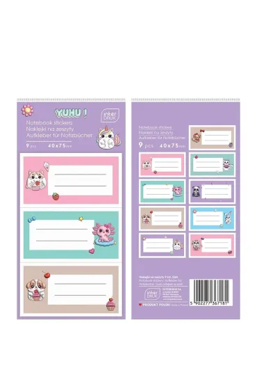 Naklejki na zeszyty Girls 9 szt