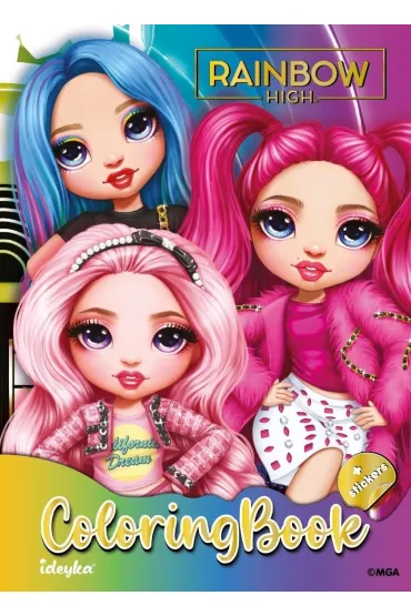 Kolorowanka z naklejkami Rainbow High ColoringBook