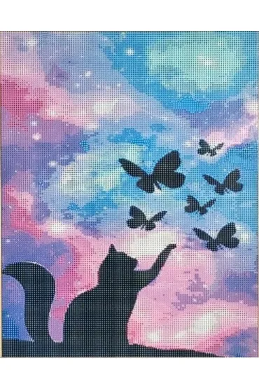 Mozaika diamentowa - Kot