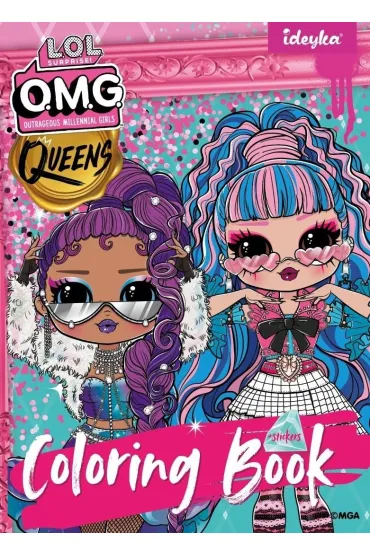Kolorowanka z naklejkami LOL OMG Queens