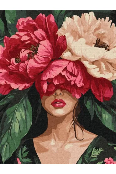 Malowanie po numerach - Tajemnicze piwonie