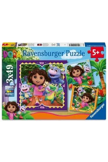 Puzzle dla dzieci 2D 3x49 el. Dora