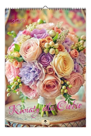 Kalendarz 2026 A3 ścienny jednostronny kwiaty
