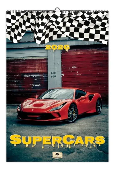 Kalendarz 2026 ścienny super cars