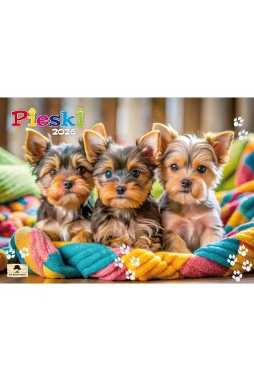 Kalendarz 2026 ścienny albumowy pieski