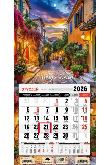 Kalendarz 2026 jednodzielny mini romantico