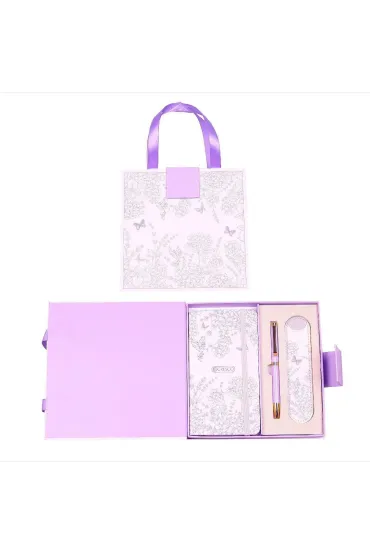 Długopis + notes Premium fioletowy