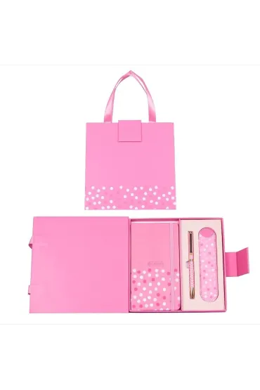 Długopis + notes Premium różowy