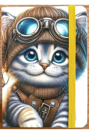 Notatnik ozdobny A6/64K kratka TW Kot lotnik