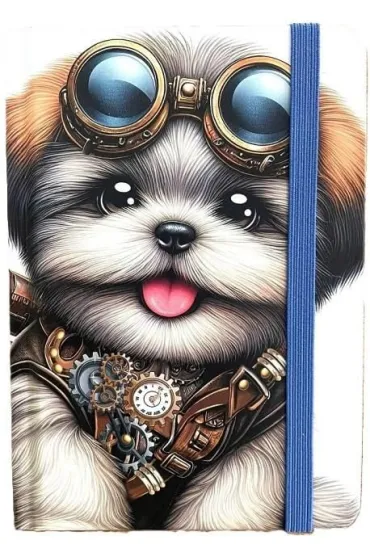 Notatnik ozdobny A6/64K kratka TW Pies lotnik