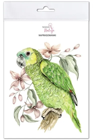 Naprasowanki Papuga zielona