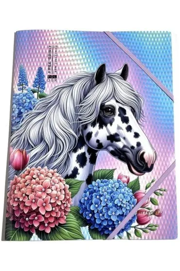 Teczka A4+ plastikowa z gumką Koń