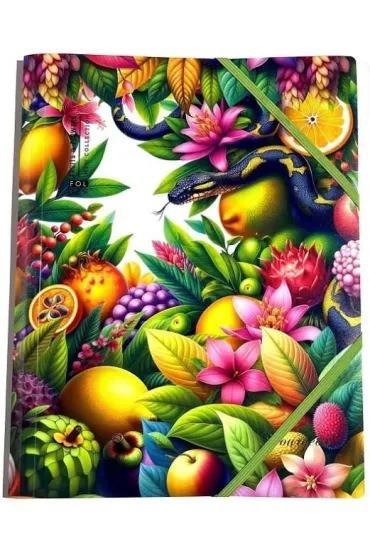 Teczka A4+ plastikowa z gumką Dżungla