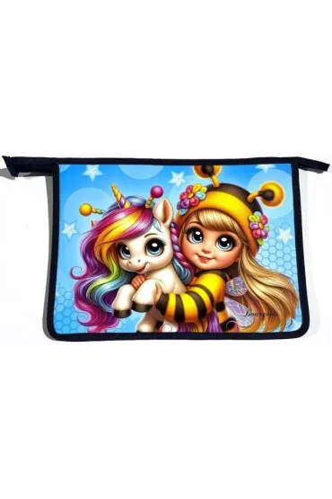 Teczka-torba A4+ zapinana na zamek Jednorożec