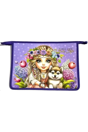 Teczka-torba A4+ zapinana na zamek Dziewczynka