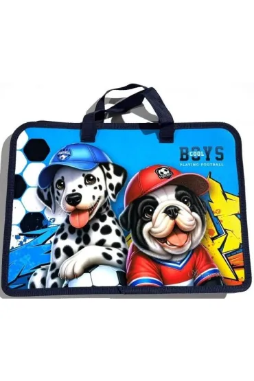 Teczka-torba A4+ zapinana na zamek z rączką Pieski