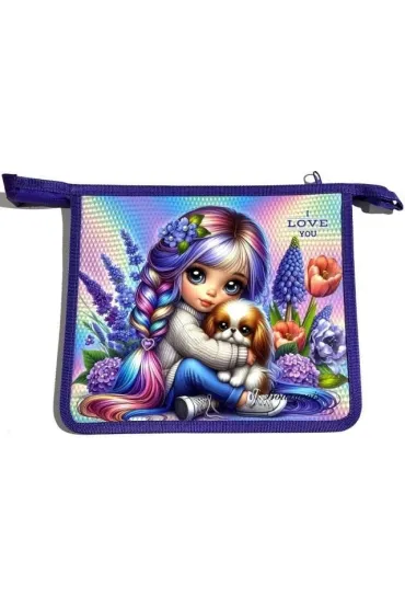 Teczka-torba A5+ zapinana na zamek Dziewczynka