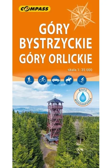 Mapa tur. - Góry Bystrzyckie, Góry Orlickie lam.