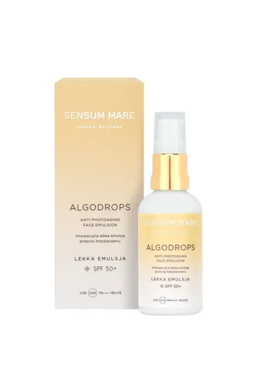 Algodrops innowacyjna lekka emulsja przeciw fotostarzeniu SPF50+