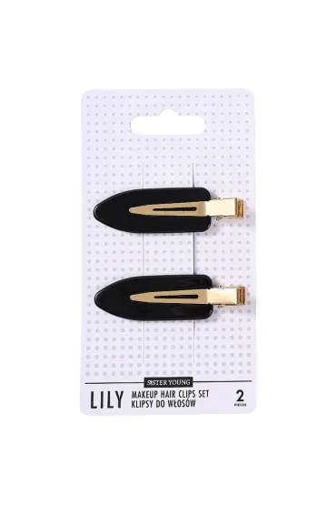 Lily Makeup Hair Clips Set klipsy do włosów Black
