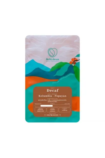 Bezkofeinowa kawa ziarnista Kolumbia Popayan Natural Sugarcane Espresso