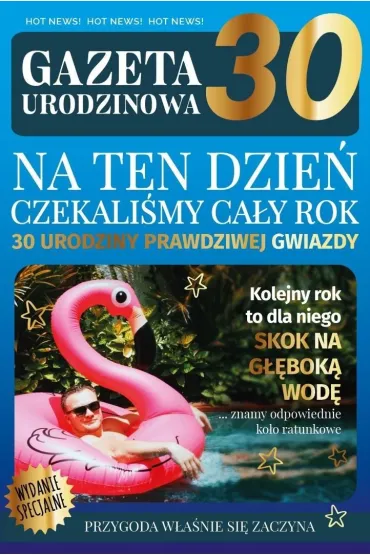 Karnet Urodziny gazeta 30