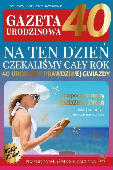 Karnet Urodziny gazeta 40