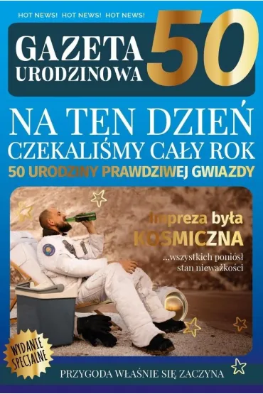 Karnet Urodziny gazeta 50