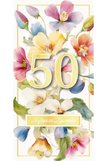 Karnet Urodziny 50