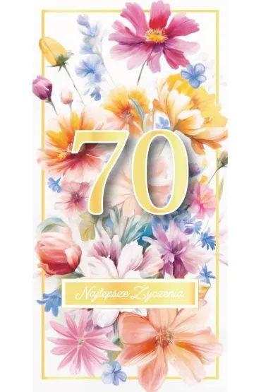 Karnet Urodziny 70