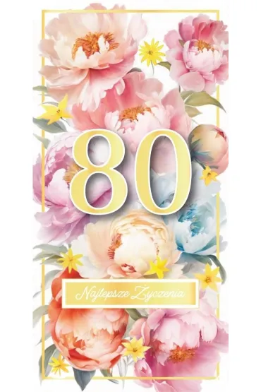 Karnet Urodziny 80