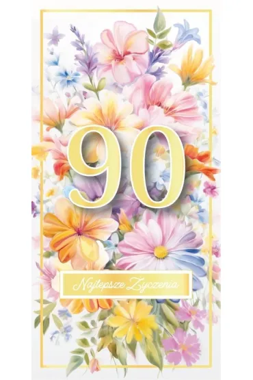 Karnet Urodziny 90
